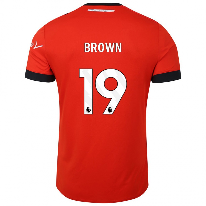 Kinderen Jacob Brown #19 Rood Thuisshirt Thuistenue 2023/24 T-Shirt België