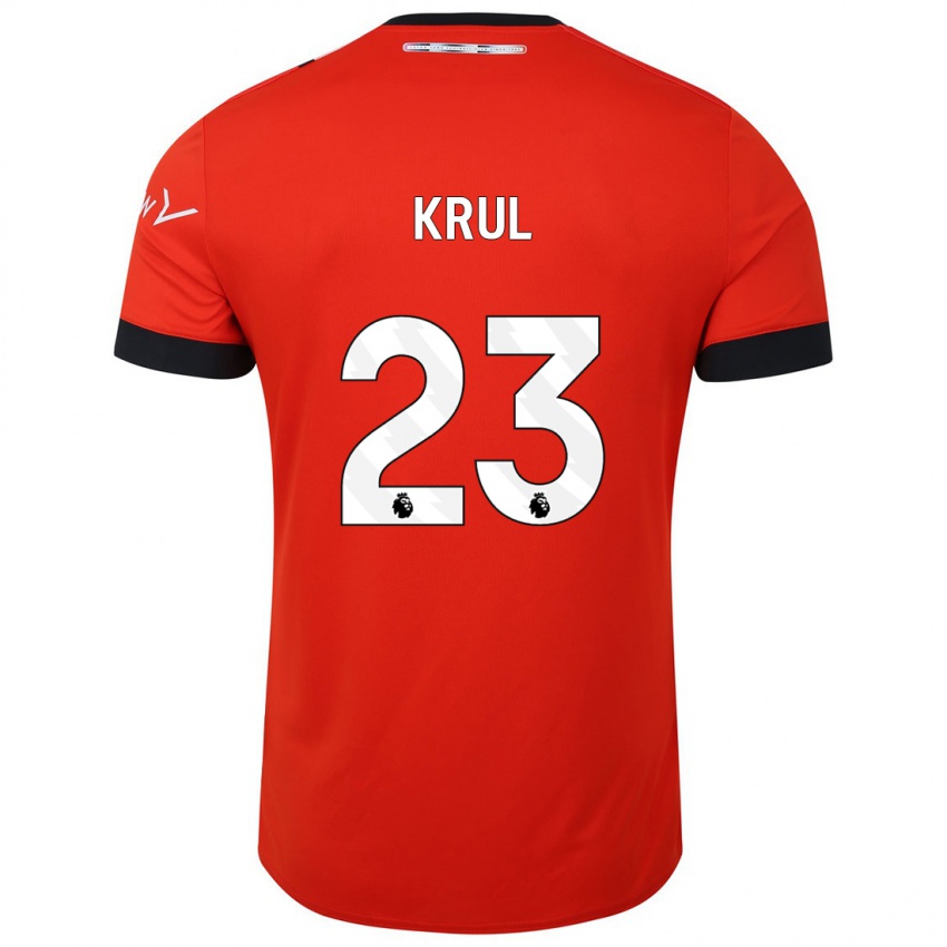 Kinderen Tim Krul #23 Rood Thuisshirt Thuistenue 2023/24 T-Shirt België