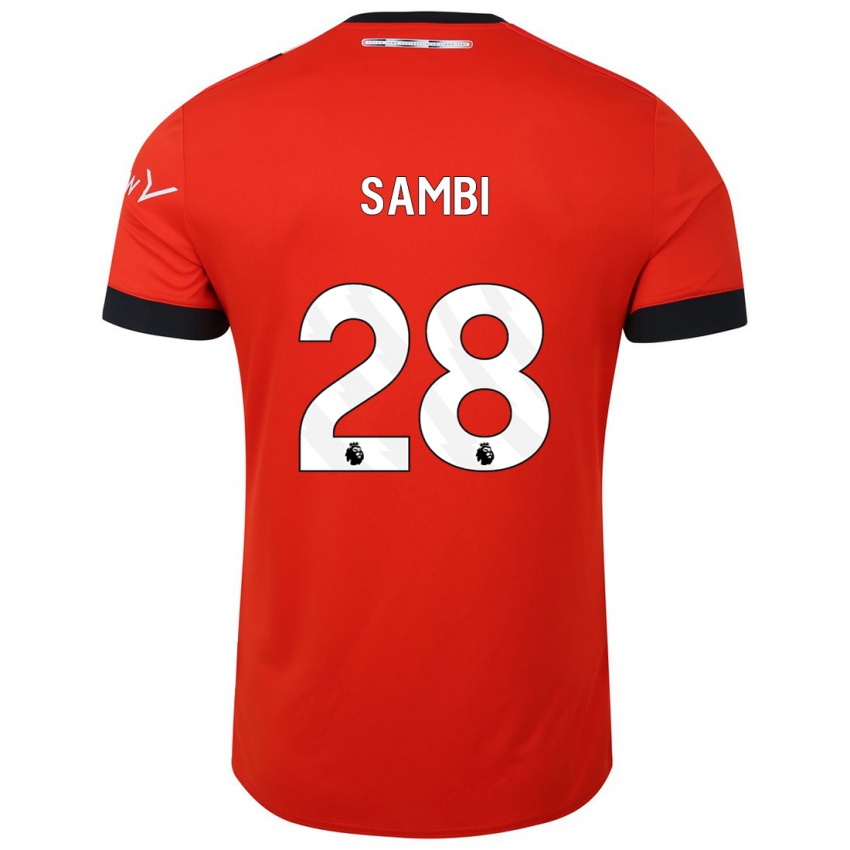 Enfant Maillot Albert Sambi Lokonga #28 Rouge Tenues Domicile 2023/24 T-Shirt Belgique