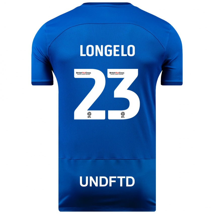 Kinderen Emmanuel Longelo #23 Blauw Thuisshirt Thuistenue 2023/24 T-Shirt België