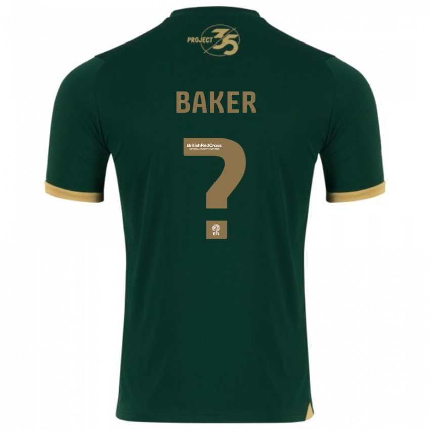 Enfant Maillot Zak Baker #0 Vert Tenues Domicile 2023/24 T-Shirt Belgique