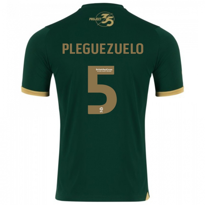 Enfant Maillot Julio Pleguezuelo #5 Vert Tenues Domicile 2023/24 T-Shirt Belgique