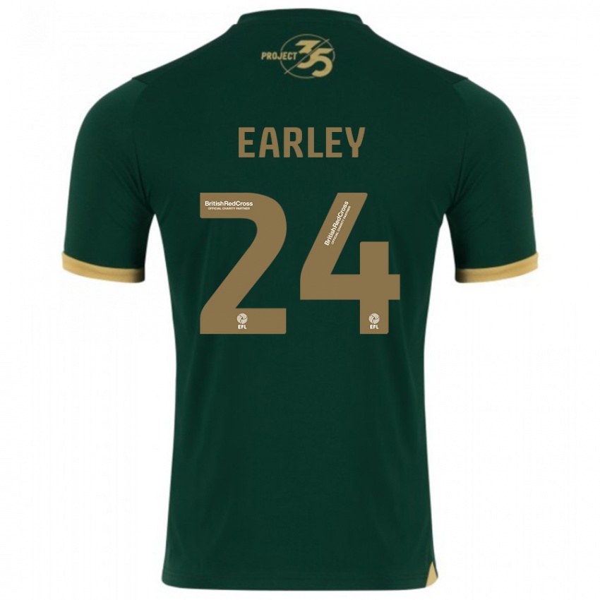 Kinderen Saxon Earley #24 Groente Thuisshirt Thuistenue 2023/24 T-Shirt België