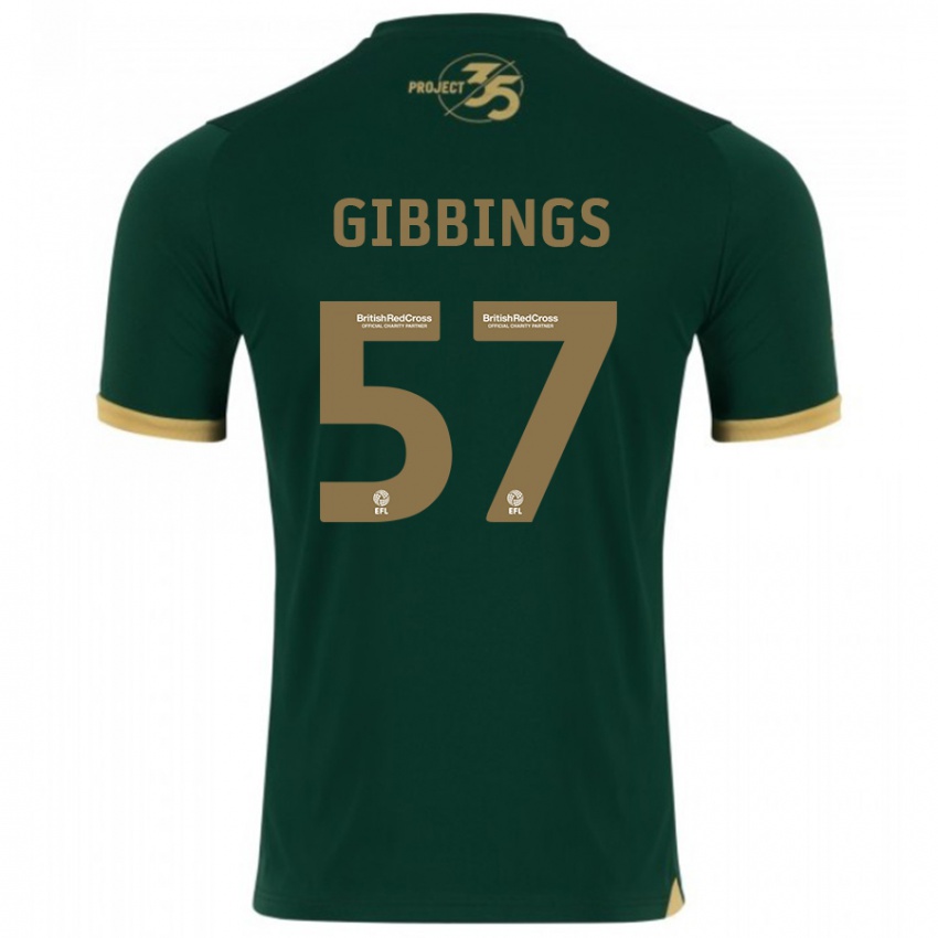 Kinderen Cole Gibbings #57 Groente Thuisshirt Thuistenue 2023/24 T-Shirt België