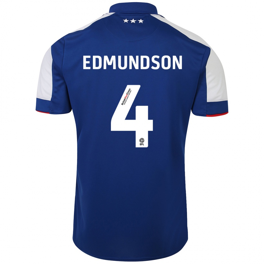 Kinderen George Edmundson #4 Blauw Thuisshirt Thuistenue 2023/24 T-Shirt België