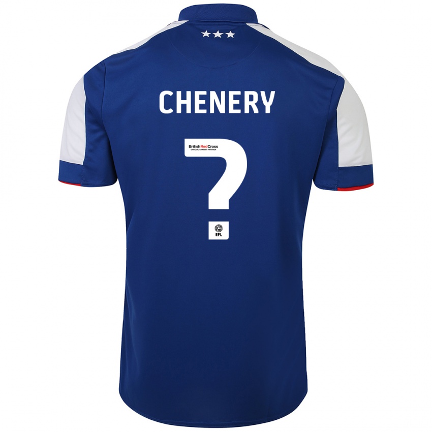 Kinderen George Chenery #0 Blauw Thuisshirt Thuistenue 2023/24 T-Shirt België