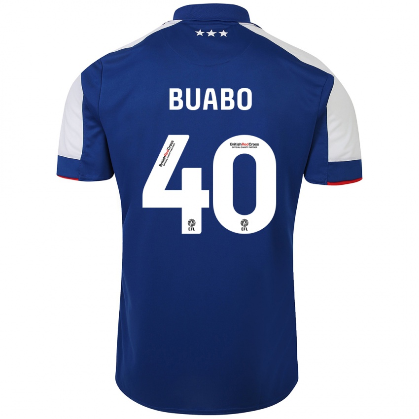 Kinderen Gerard Buabo #40 Blauw Thuisshirt Thuistenue 2023/24 T-Shirt België