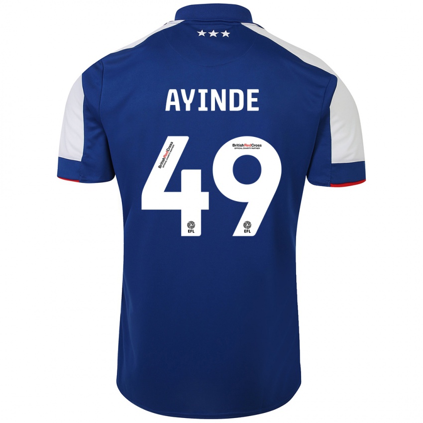 Kinderen Leon Ayinde #49 Blauw Thuisshirt Thuistenue 2023/24 T-Shirt België