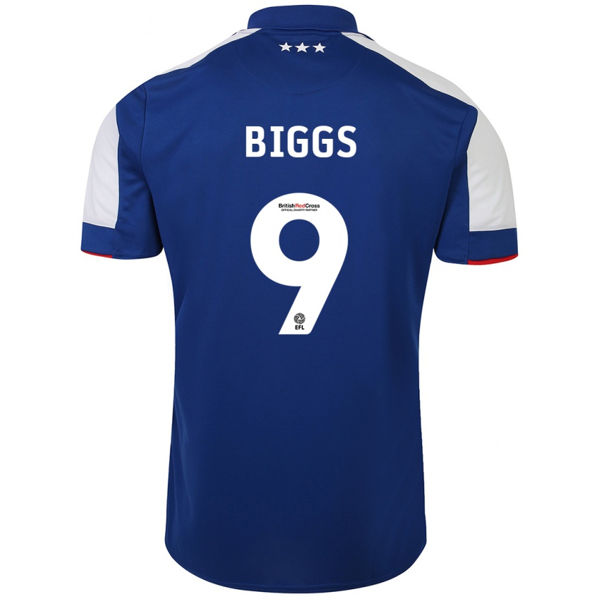 Kinderen Maddie Biggs #9 Blauw Thuisshirt Thuistenue 2023/24 T-Shirt België