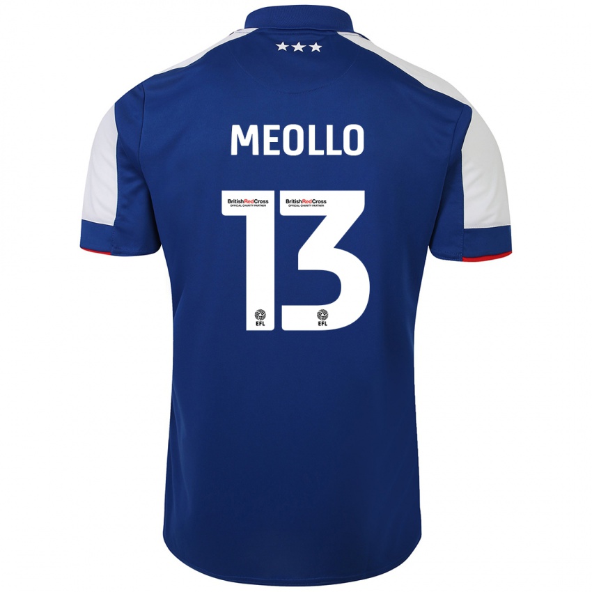 Kinderen Nina Meollo #13 Blauw Thuisshirt Thuistenue 2023/24 T-Shirt België