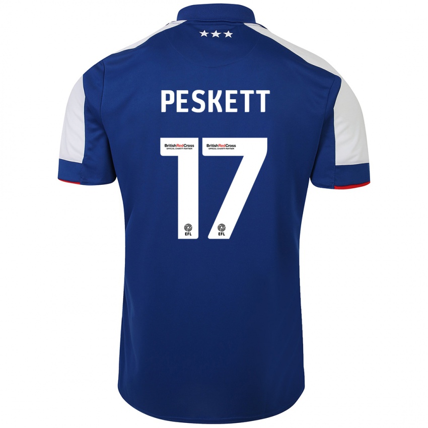 Kinderen Sophie Peskett #17 Blauw Thuisshirt Thuistenue 2023/24 T-Shirt België