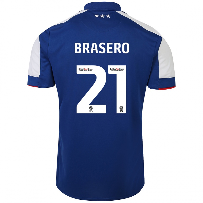 Kinderen Sarah Brasero-Carreira #21 Blauw Thuisshirt Thuistenue 2023/24 T-Shirt België