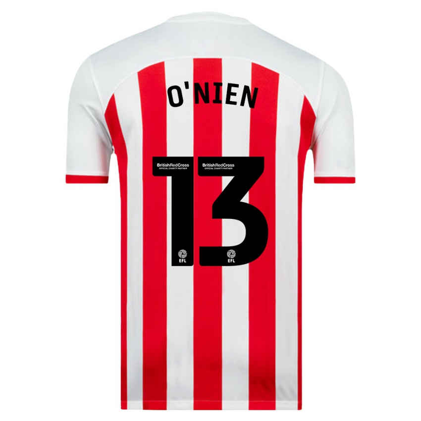 Kinderen Luke O'nien #13 Wit Thuisshirt Thuistenue 2023/24 T-Shirt België