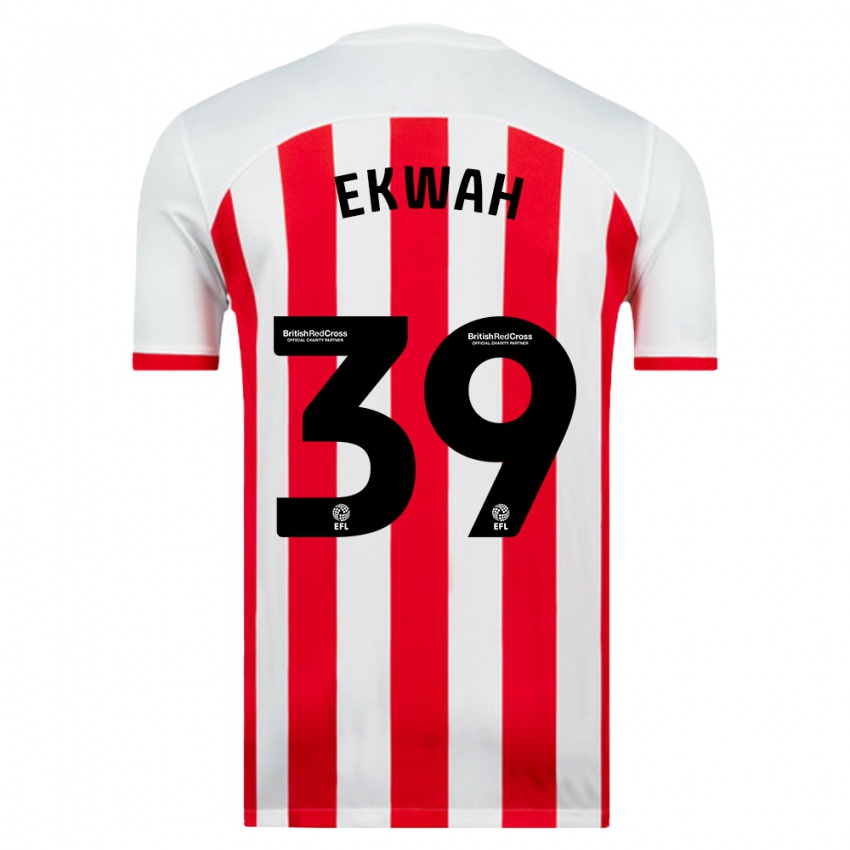 Kinderen Pierre Ekwah #39 Wit Thuisshirt Thuistenue 2023/24 T-Shirt België