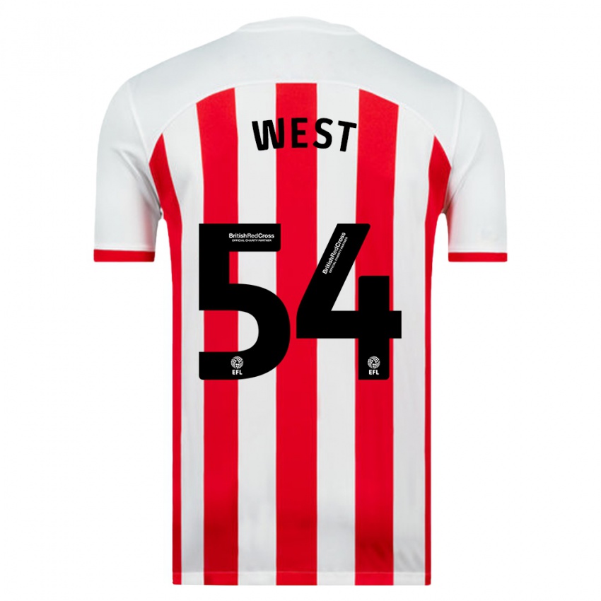 Kinderen Ella West #54 Wit Thuisshirt Thuistenue 2023/24 T-Shirt België