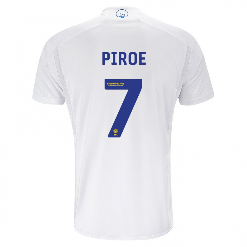 Kinder Joël Piroe #7 Weiß Heimtrikot Trikot 2023/24 T-Shirt Belgien