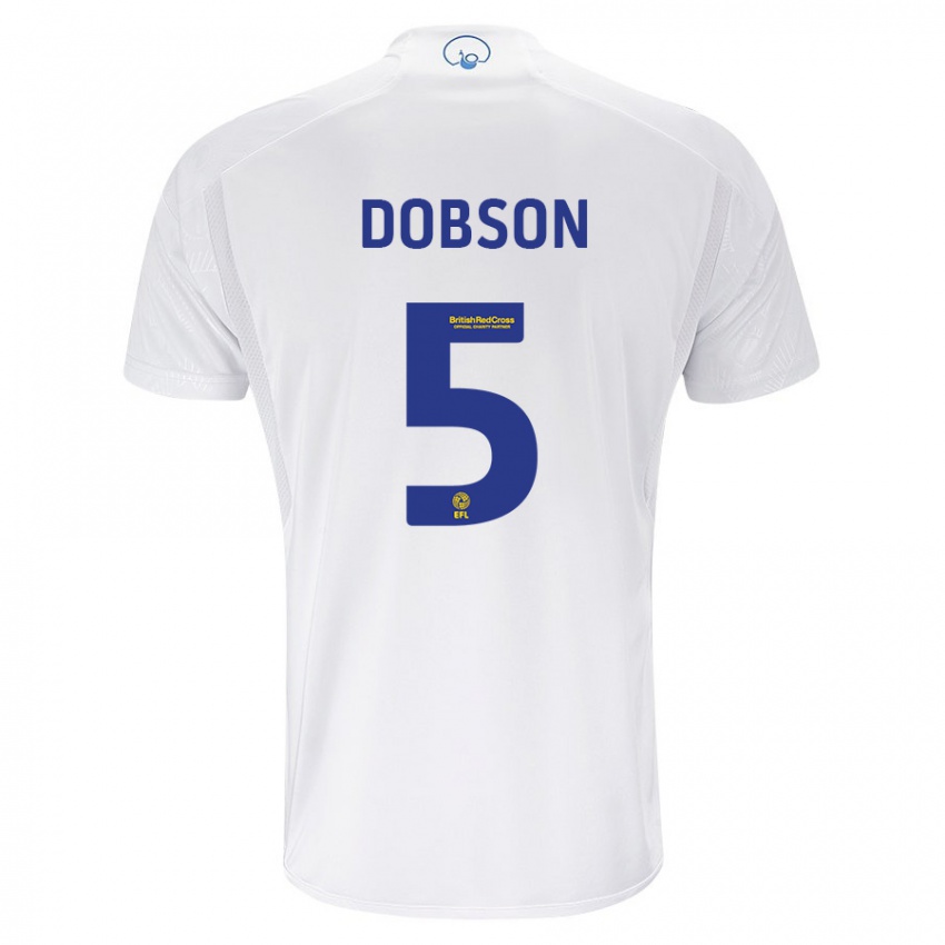 Kinder Ellie Dobson #5 Weiß Heimtrikot Trikot 2023/24 T-Shirt Belgien