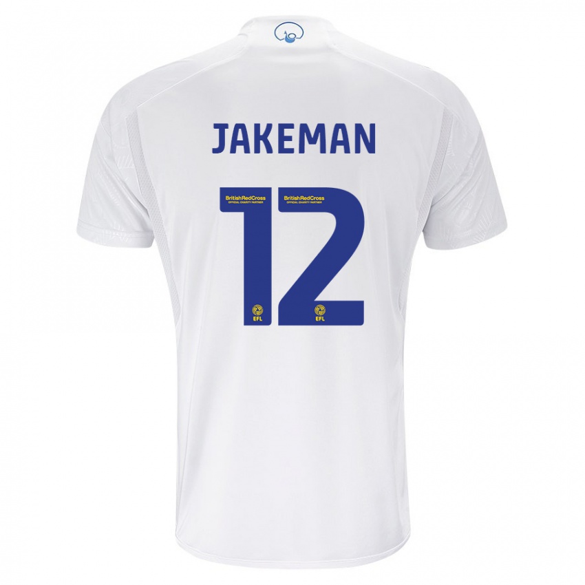 Enfant Maillot Harriet Jakeman #12 Blanc Tenues Domicile 2023/24 T-Shirt Belgique