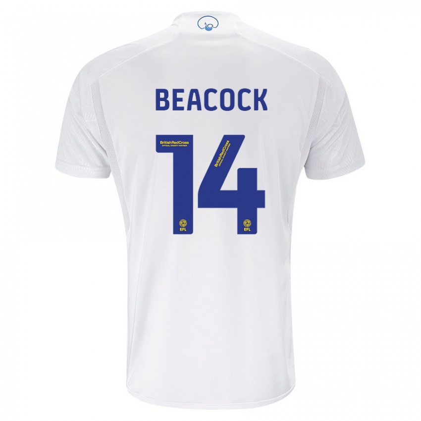 Enfant Maillot Molly Beacock #14 Blanc Tenues Domicile 2023/24 T-Shirt Belgique