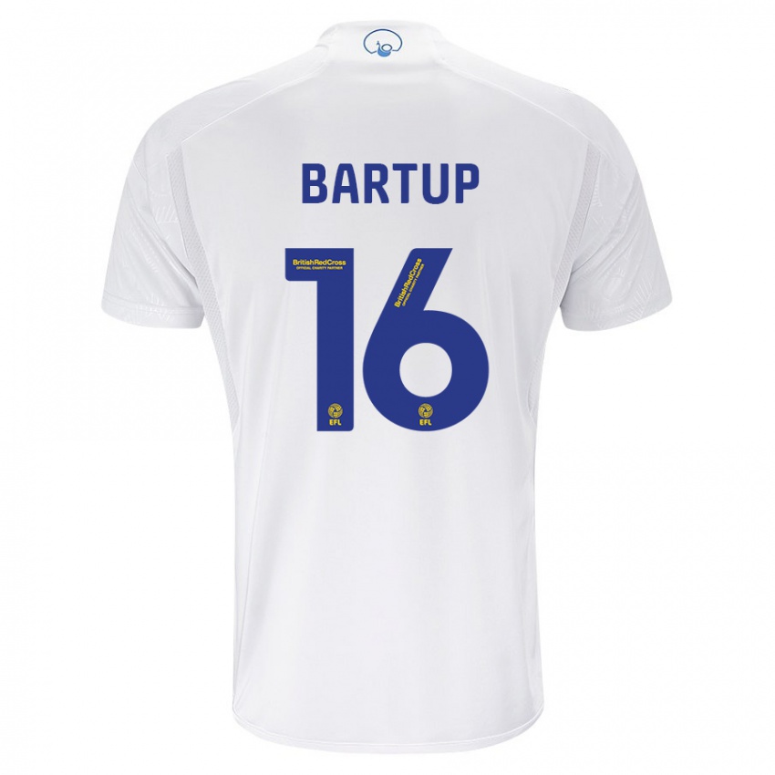 Enfant Maillot Laura Bartup #16 Blanc Tenues Domicile 2023/24 T-Shirt Belgique