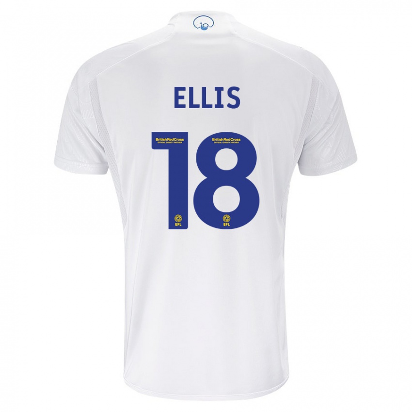 Enfant Maillot Macy Ellis #18 Blanc Tenues Domicile 2023/24 T-Shirt Belgique