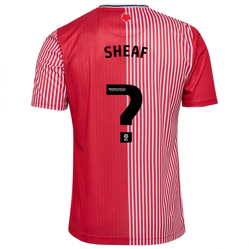 Kinderen Ben Sheaf #0 Rood Thuisshirt Thuistenue 2023/24 T-Shirt België