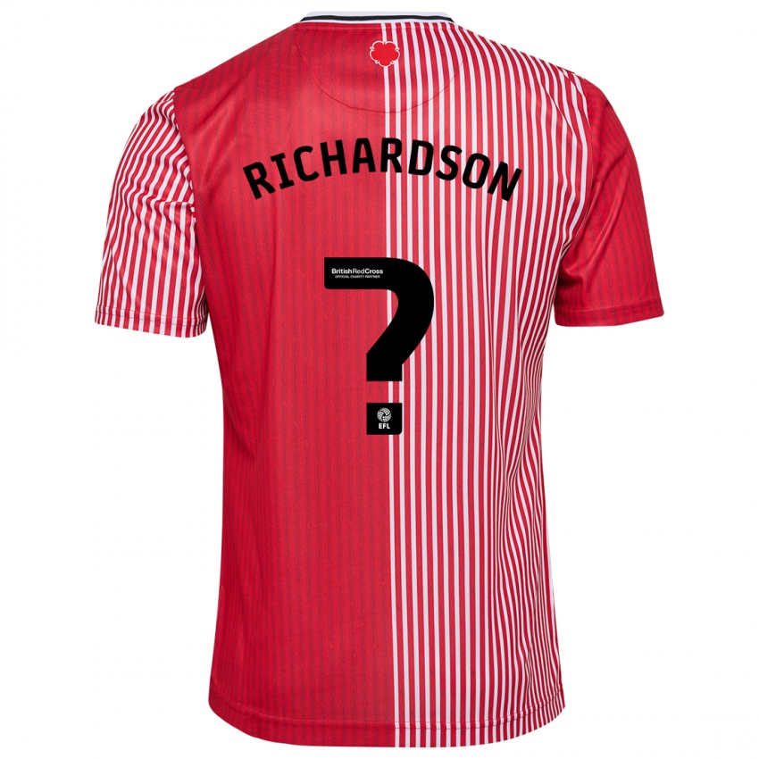 Kinderen Cale Richardson #0 Rood Thuisshirt Thuistenue 2023/24 T-Shirt België