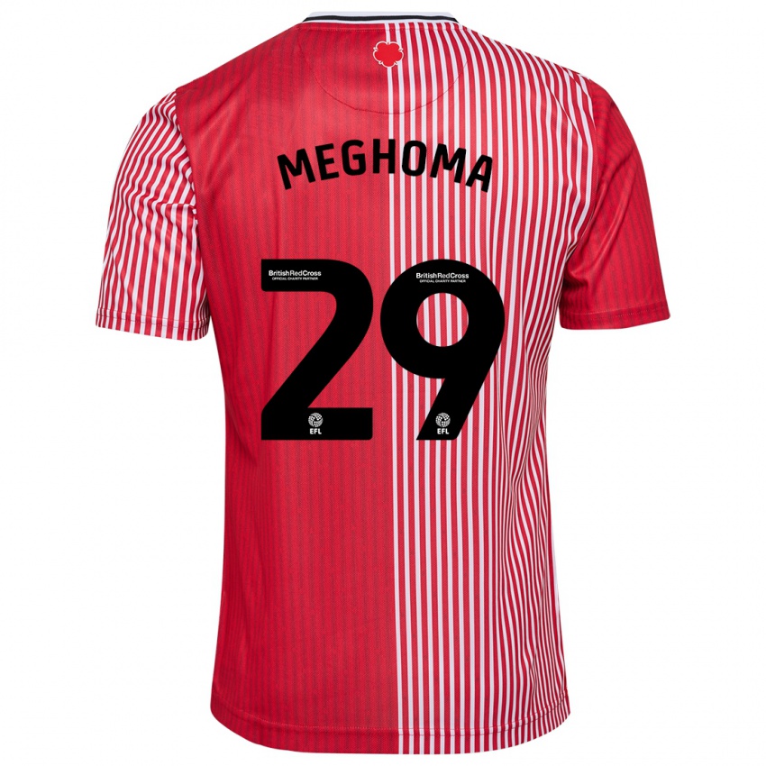 Kinderen Jayden Meghoma #29 Rood Thuisshirt Thuistenue 2023/24 T-Shirt België