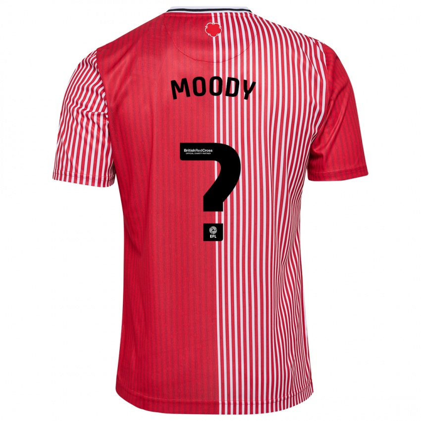 Kinderen Dylan Moody #0 Rood Thuisshirt Thuistenue 2023/24 T-Shirt België