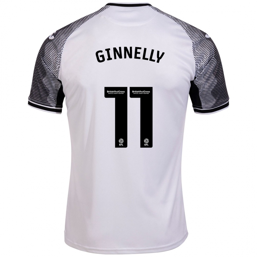 Kinderen Josh Ginnelly #11 Wit Thuisshirt Thuistenue 2023/24 T-Shirt België