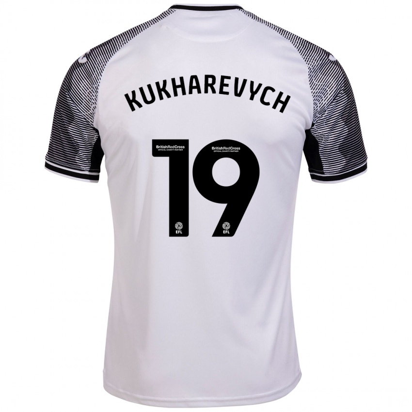 Kinderen Mykola Kukharevych #19 Wit Thuisshirt Thuistenue 2023/24 T-Shirt België