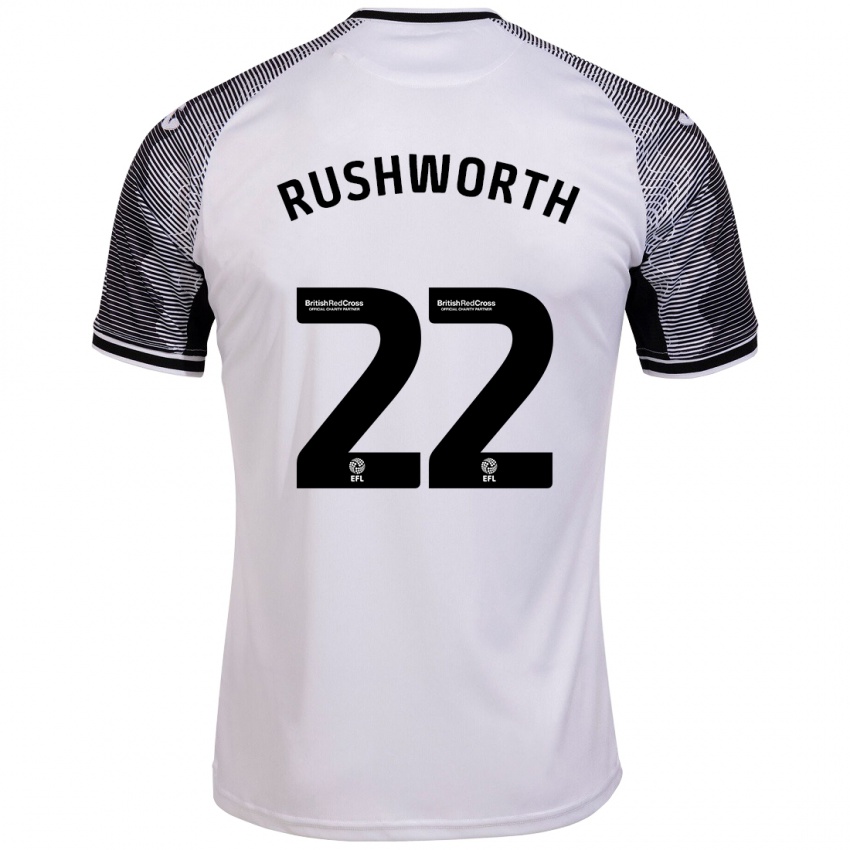 Kinderen Carl Rushworth #22 Wit Thuisshirt Thuistenue 2023/24 T-Shirt België