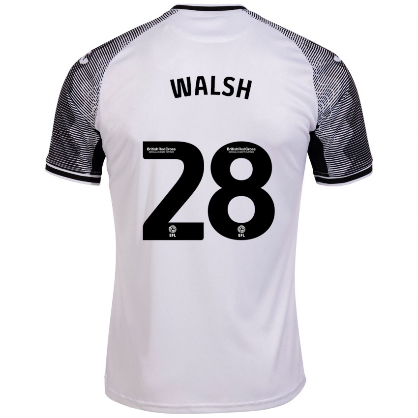 Kinderen Liam Walsh #28 Wit Thuisshirt Thuistenue 2023/24 T-Shirt België