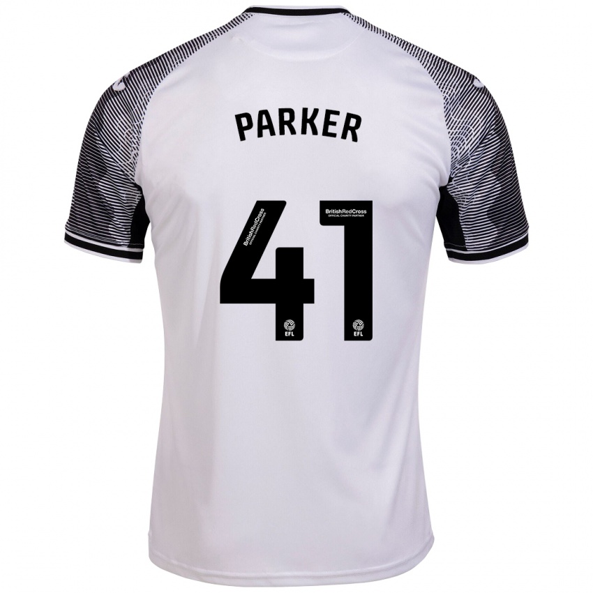 Kinderen Sam Parker #41 Wit Thuisshirt Thuistenue 2023/24 T-Shirt België