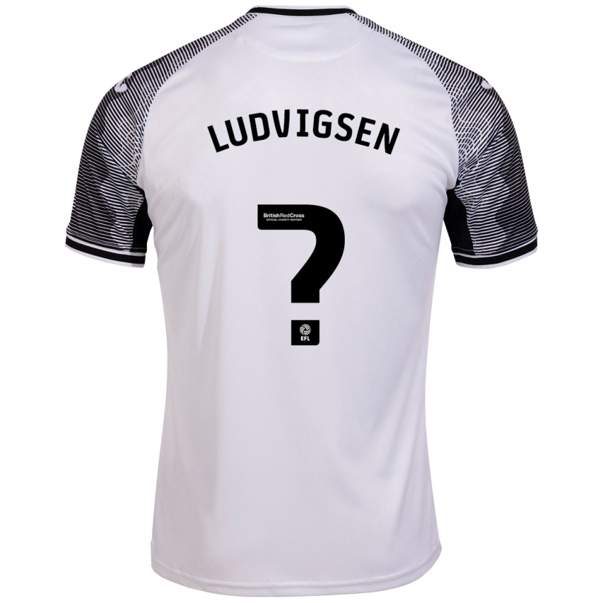 Kinderen Kai Ludvigsen #0 Wit Thuisshirt Thuistenue 2023/24 T-Shirt België