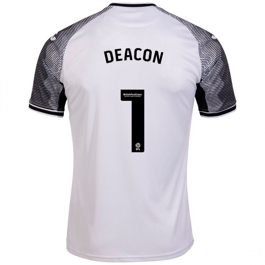 Kinderen Chelsea Deacon #1 Wit Thuisshirt Thuistenue 2023/24 T-Shirt België