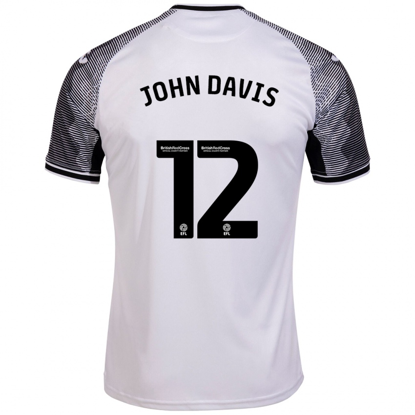 Kinderen Stacey John-Davis #12 Wit Thuisshirt Thuistenue 2023/24 T-Shirt België