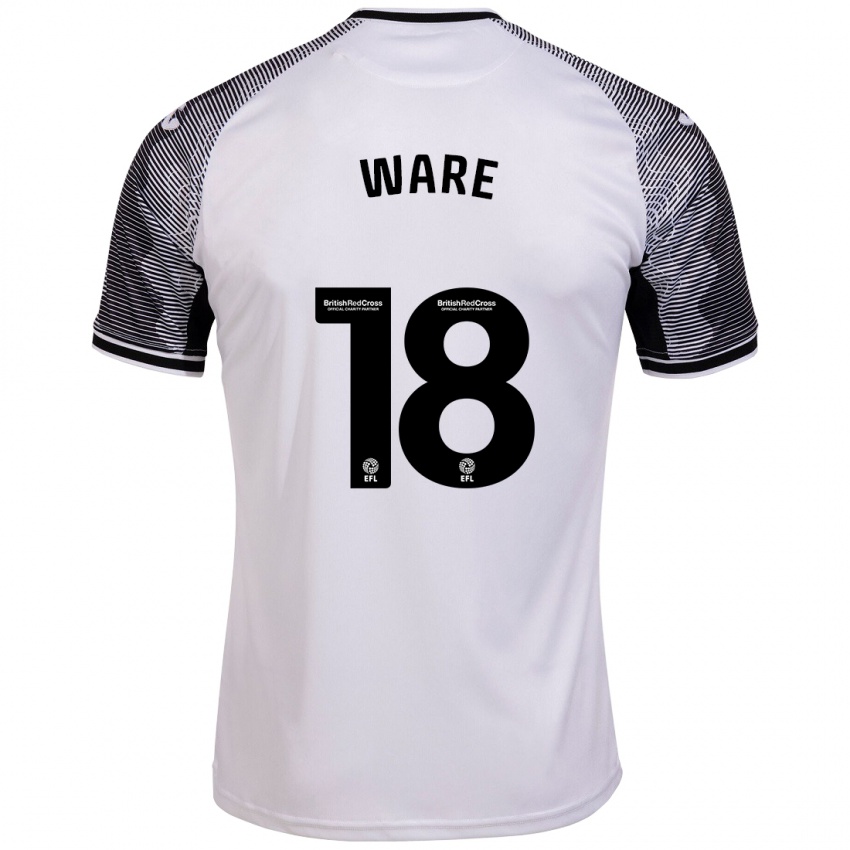 Kinderen Phoebe Ware #18 Wit Thuisshirt Thuistenue 2023/24 T-Shirt België