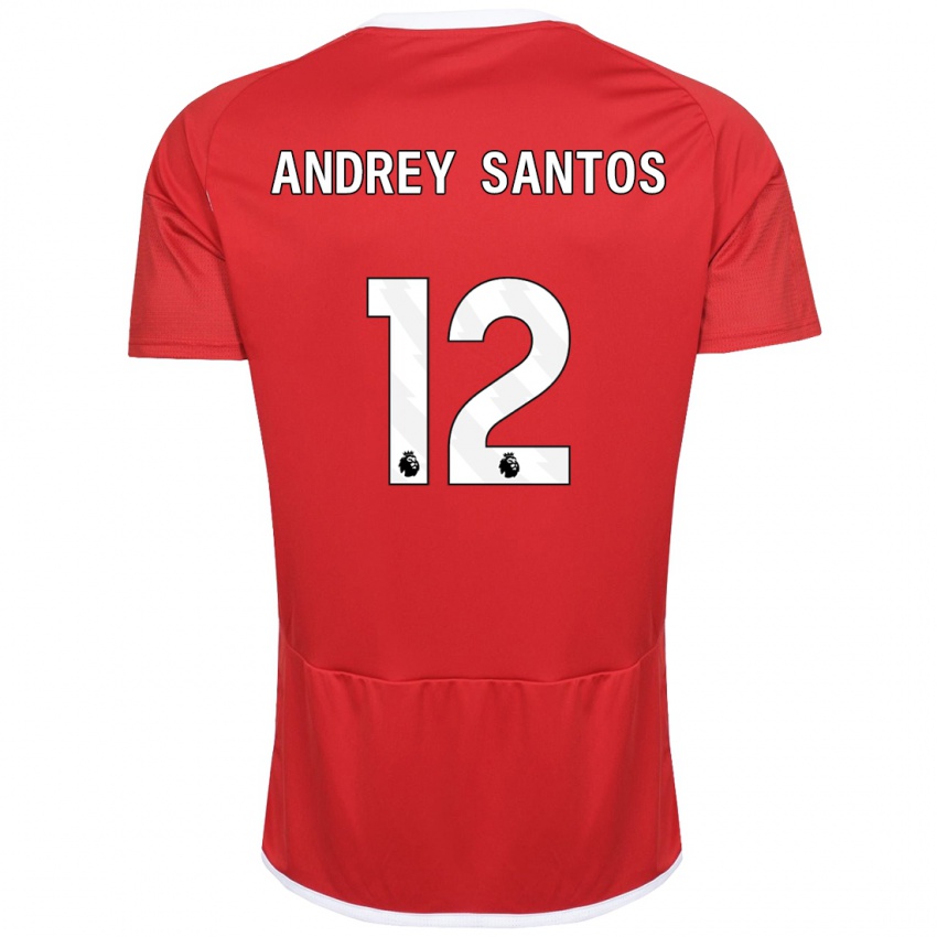 Kinderen Andrey Santos #12 Rood Thuisshirt Thuistenue 2023/24 T-Shirt België