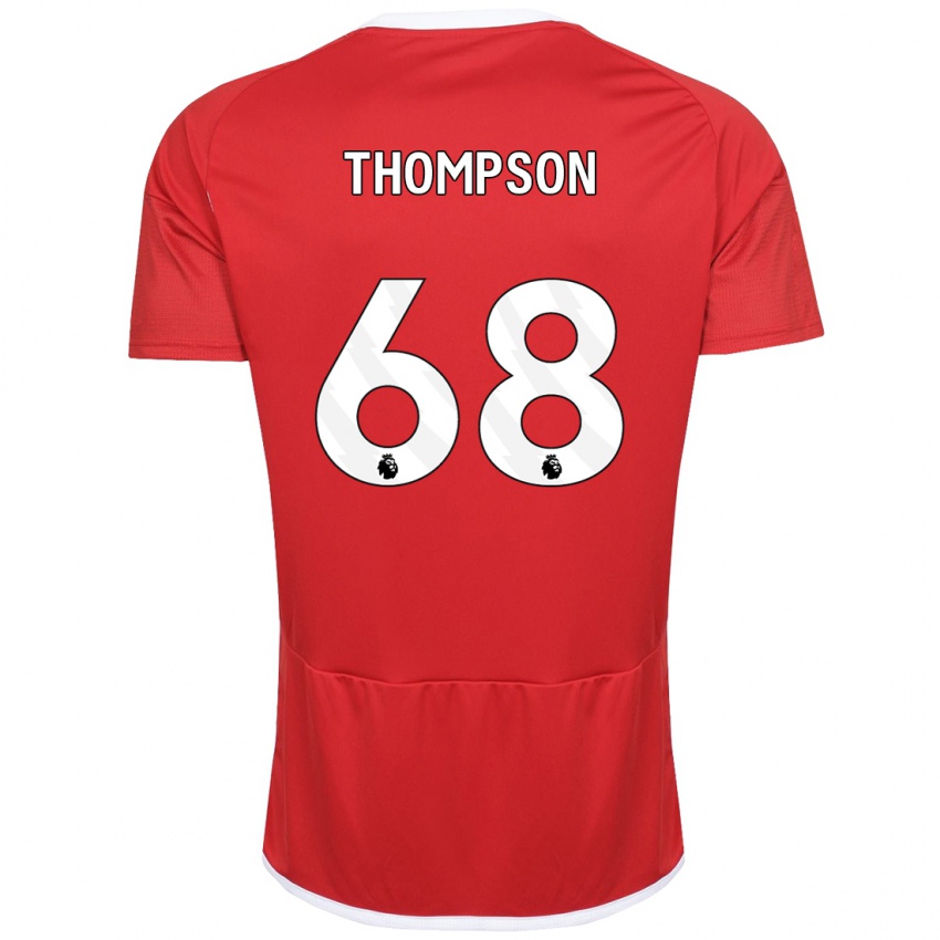 Kinderen Joel Thompson #68 Rood Thuisshirt Thuistenue 2023/24 T-Shirt België