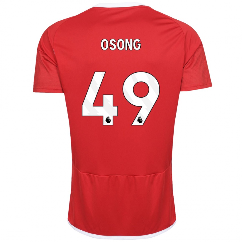 Kinderen Detlef Esapa Osong #49 Rood Thuisshirt Thuistenue 2023/24 T-Shirt België