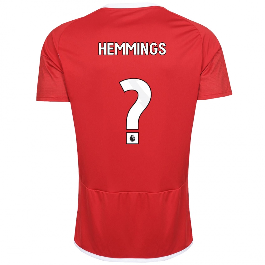 Kinderen George Hemmings #0 Rood Thuisshirt Thuistenue 2023/24 T-Shirt België