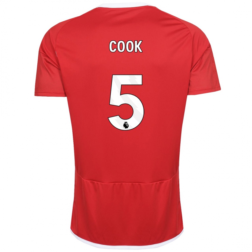 Kinderen Olivia Cook #5 Rood Thuisshirt Thuistenue 2023/24 T-Shirt België