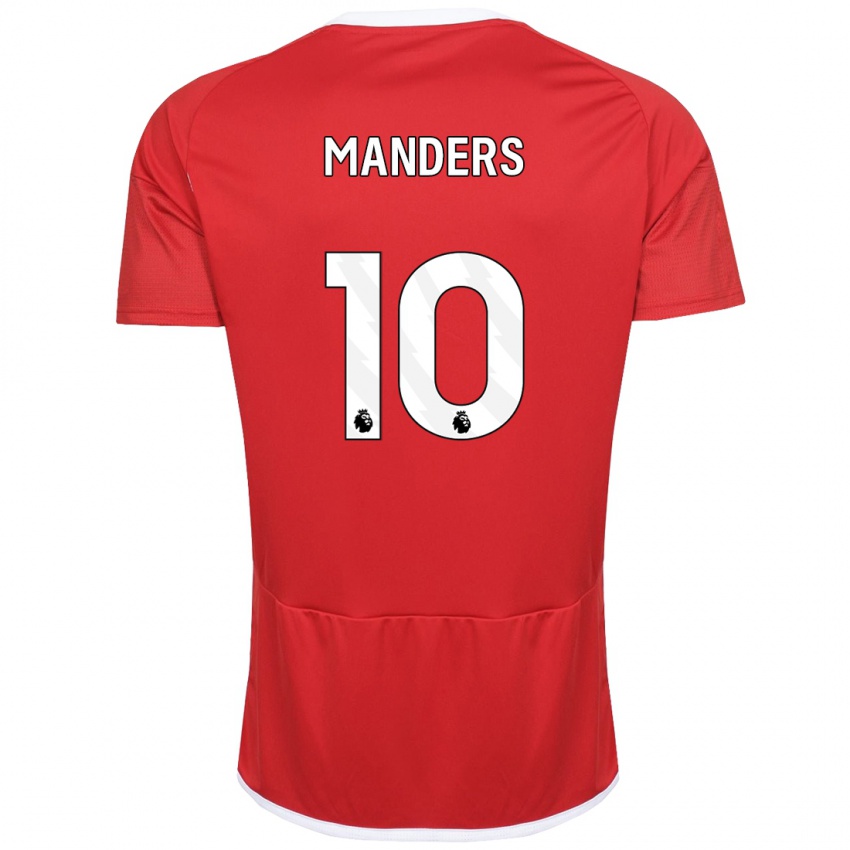 Kinderen Holly Manders #10 Rood Thuisshirt Thuistenue 2023/24 T-Shirt België