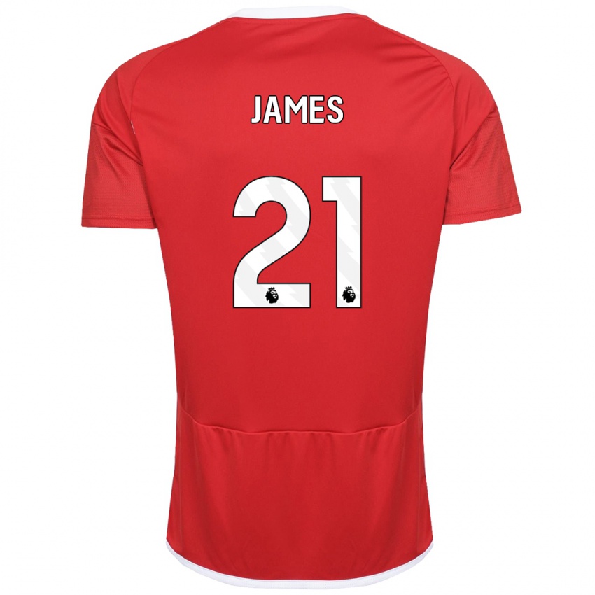 Kinderen Hayley James #21 Rood Thuisshirt Thuistenue 2023/24 T-Shirt België