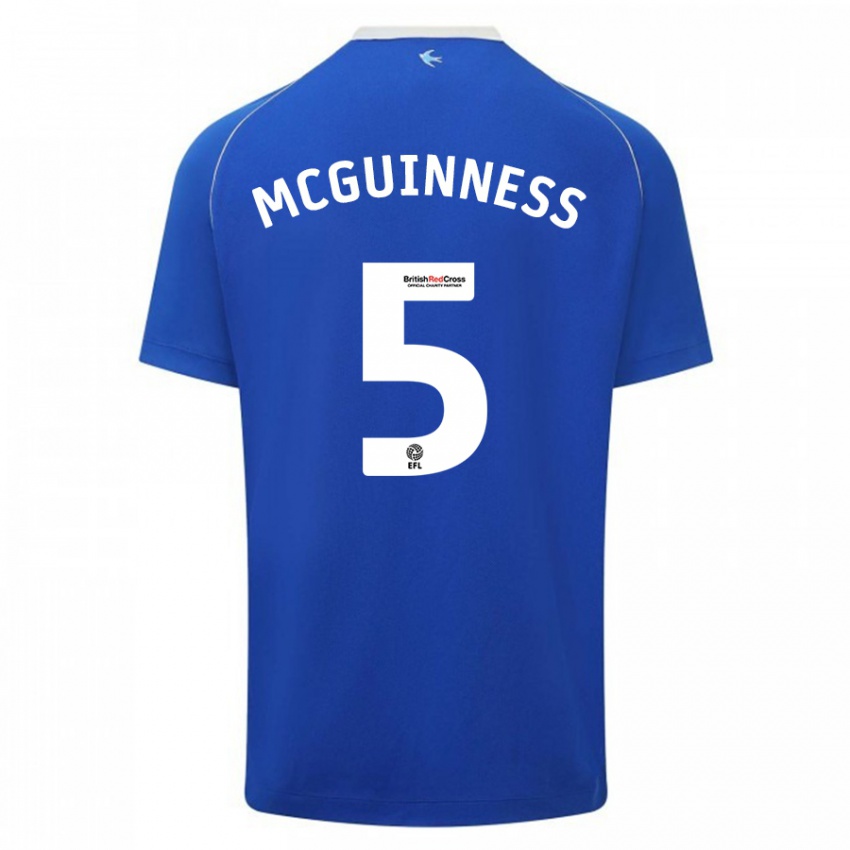 Kinderen Mark Mcguinness #5 Blauw Thuisshirt Thuistenue 2023/24 T-Shirt België