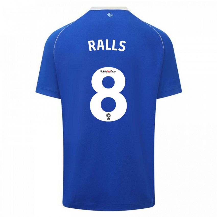 Kinderen Joe Ralls #8 Blauw Thuisshirt Thuistenue 2023/24 T-Shirt België