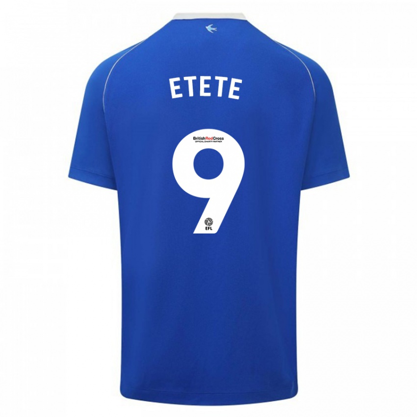 Kinderen Kion Etete #9 Blauw Thuisshirt Thuistenue 2023/24 T-Shirt België