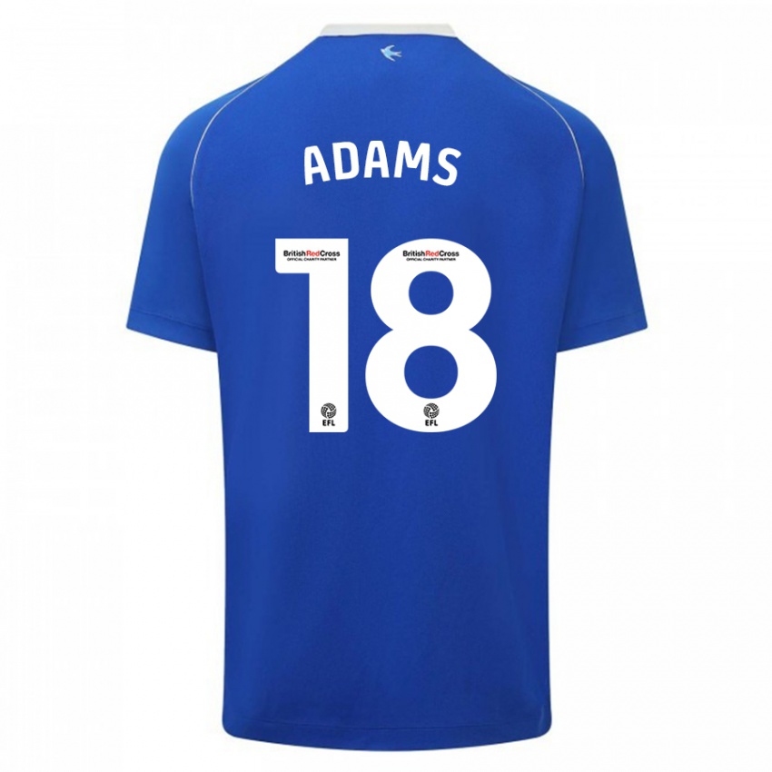 Kinderen Ebou Adams #18 Blauw Thuisshirt Thuistenue 2023/24 T-Shirt België