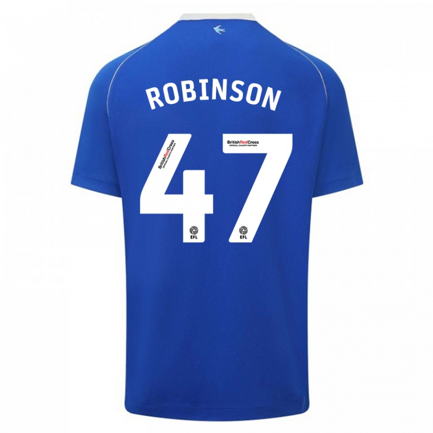 Kinderen Callum Robinson #47 Blauw Thuisshirt Thuistenue 2023/24 T-Shirt België